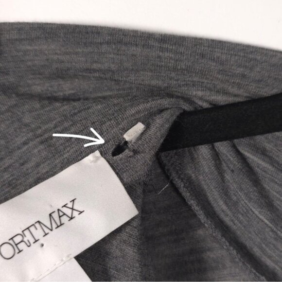 SPORTMAX‎ Teismo Dress Double Layer WOOL Knit Midi Turtleneck No Size Tag LARGE - Picture 16 of 16